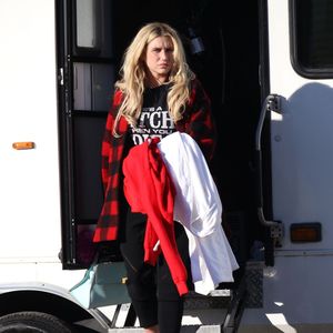 Exclusif - Kesha sur le tournage du film 'Bad Moms' à La Nouvelle-Orléans, le 13 janvier 2016