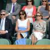 Michael et Carole Middleton à Wimbledon le 2 juillet 2015. à