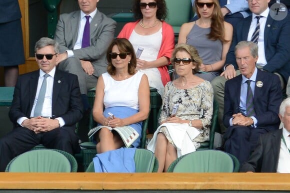 Michael et Carole Middleton à Wimbledon le 2 juillet 2015. à
