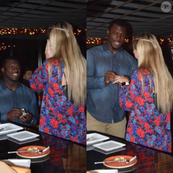 Tony Steward demande sa fiancée Brittany Burns en mariage - Photo publiée le 13 décembre 2015