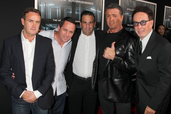 Kevin King Templeton, Brandon Grimes, Randall Emmett, Sylvester Stallone et Mark Canton à New York le 15 octobre 2013.
