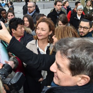 Catherine Frot - Arrivées au déjeuner des nommés aux César 2016 au Fouquet's à Paris, le 6 février 2016. ©Lionel Urman/Bestimage