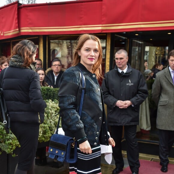 Sara Forestier - Arrivées au déjeuner des nommés aux César 2016 au Fouquet's à Paris, le 6 février 2016. ©Lionel Urman/Bestimage
