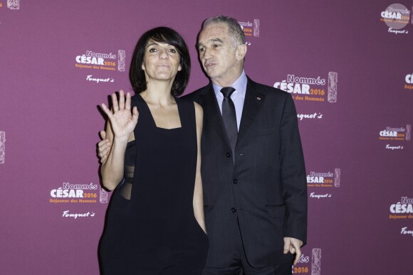 Florence Foresti et Alain Terzian - Déjeuner des nommés aux César 2016 au Fouquet's à Paris, le 6 février 2016. ©Olivier Borde/Bestimage