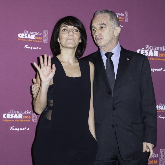 Florence Foresti et Alain Terzian - Déjeuner des nommés aux César 2016 au Fouquet's à Paris, le 6 février 2016. ©Olivier Borde/Bestimage