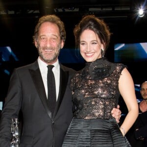 Vincent Lindon, Magritte d'Honneur, et Marie Gillain, présidente de la cérémonie - 6ème édition des prix Magritte du cinéma à Bruxelles en Belgique le 6 février 2016.