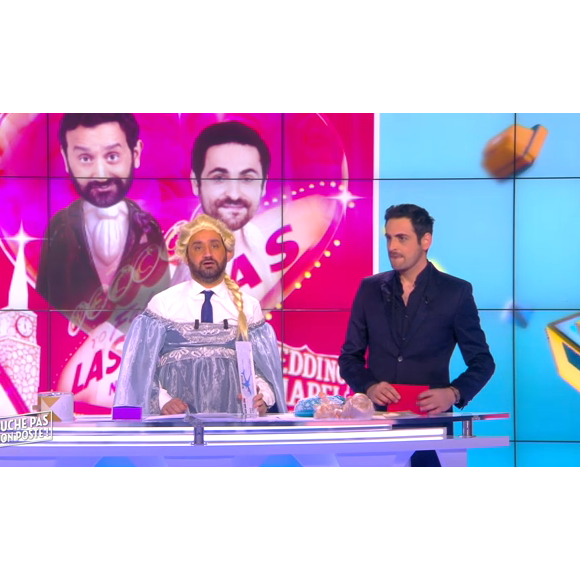 Cyril Hanouna et Camille Combal vont partir à Las Vegas afin de se marier - Emission "Touche pas à mon poste" sur D8, le 8 février 2016.