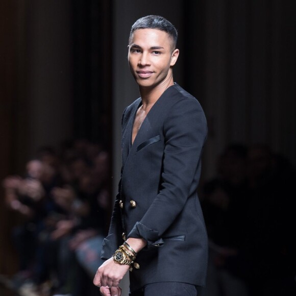 Olivier Rousteing - Défilé Balmain automne-hiver 2016-2017 à Paris, le 23 janvier 2016.