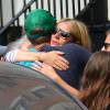 Exclusif - Gwyneth Paltrow retrouve son ex mari Chris Martin pour un déjeuner d'anniversaire au restaurant Prune à New York, le 27 septembre 2015