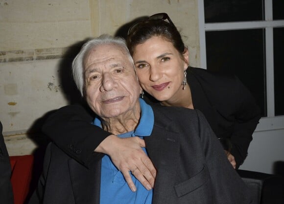 Michel Galabru et sa fille Emmanuelle - Soirée du cinquième anniversaire du musée Paul Belmondo à Boulogne-Billancourt le 13 avril 2015.