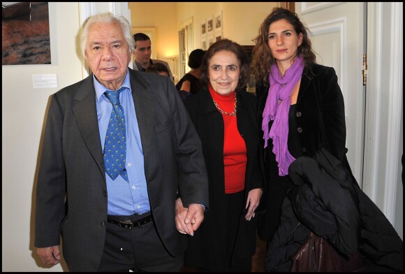 Michel Galabru, sa femme Claude et leur fille Emmanuelle - L'acteur reçoit la grande médaille de Vermeil à Paris, le 6 décembre 2011