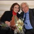 Michel Galabru et sa femme Claude - L'acteur reçoit la grande médaille de Vermeil à Paris, le 6 décembre 2011