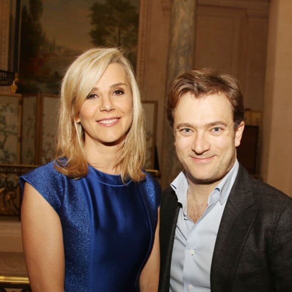 Laurence Ferrari et son mari Renaud Capuçon - Photocall de la cérémonie des "GQ 2015, Les Hommes de l'Année" au Shangri-La Hotel à Paris, le 25 janvier 2016. © Denis Guignebourg/Bestimage