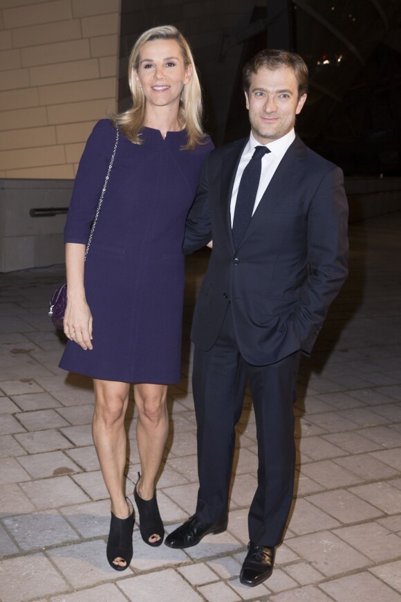 Laurence Ferrari et son mari Renaud Capuçon - Inauguration de la Fondation Louis Vuitton à Paris le 20 octobre 2014.