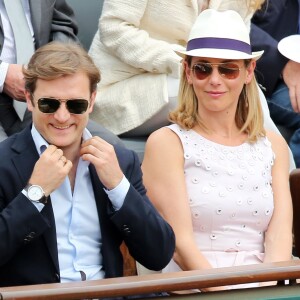 Laurence Ferrari et son mari Renaud Capucon - Jour 8 - People aux Internationaux de France de tennis de Roland Garros a Paris le 2 juin 2013.