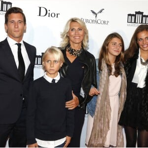 Camille (fils de Christophe Lambert), Lalo (fils de Marie Sara et Christophe Lambert), Rebecca (fille de Marie Sara et Christophe Lambert) et Sara Luna (fille de Marie Sara et Henri Leconte) Soiree d'inauguration de la Cite du Cinema à Saint Denis, en France, le 21 septembre 2012