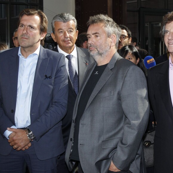CHRISTOPHE LAMBERT, TARAK BEN AMMAR, LUC BESSON, JACK LANG - CONFERENCE DE PRESSE POUR L'INAUGURATION DE LA CITE DU CINEMA A SAINT DENIS LE 21 SEPTEMBRE 2012.21/09/2012 -