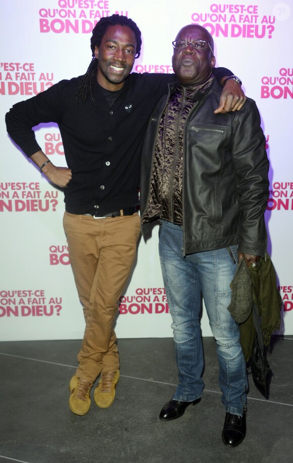 Noom Diawara et Pascal N'Zonzi - Soirée du film "Qu'est ce qu'on a fait au Bon Dieu?" au Showcase à Paris, le 8 décembre 2014