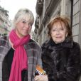 Exclusif - Marthe Mercadier et sa fille Véronique avenue Montaigne à Paris, le 24 février 2015.