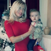 Stéphanie Clerbois, son fils Lyam, réunis pour les fêtes de Noël 2015.