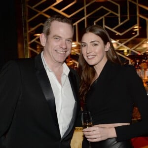 Exclusif - Prix spécial - Garou et sa compagne Stéphanie Fournier - Inauguration du restaurant péruvien "Manko" de la star mondiale de la cuisine sud-américiane, Gaston Acurio au 15, avenue Montaigne à Paris le 5 février 2016. Ce week-end, Vendredi 5 Février, c'est dans l'intimité du tout nouveau Restaurant Cabaret Manko-Paris, situé au 15 Avenue Montaigne, dans le Théâtre des Champs Elysées, 8èmearrondissement de Paris, que Benjamin Patou, Président de Moma Group, Gaston Acurio, le chef star, roi de la cuisine péruvienne et le chanteur Garou, ont présenté leur dernière création ! Pour la décoration, Benjamin Patou a renouvelé sa confiance à la talentueuse Laura Gonzalez, qui a su créer une atmosphère très chaleureuse, raffinée et colorée, en donnant une âme et une identité forte à cette ancienne salle des ventes de Drouot. De nombreuses personnalités ont répondu à l'invitation de Benjamin Patou, Gaston Acurio et Garou, et sont venues découvrir cette nouvelle adresse parisienne totalement originale et dans l'air du temps... un restaurant péruvien et un cabaret extravagant ! © Rachid Bellak/Bestimage Exclusive -