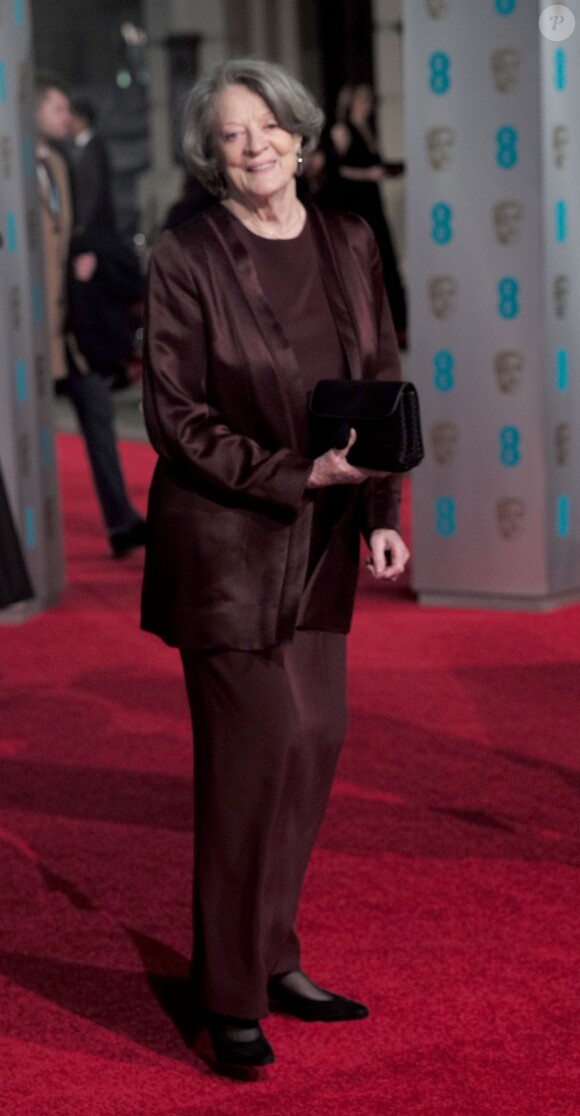 Maggie Smith  - La 69e cérémonie des British Academy Film Awards (BAFTA) à Londres, le 14 février 2016