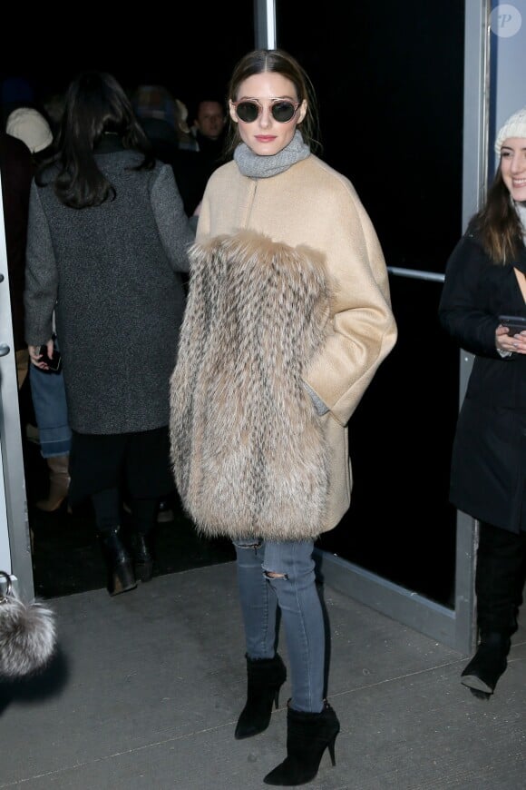 Olivia Palermo au défilé de mode Diane von Furstenberg lors de la Fashion Week de New York, le 14 février 2016