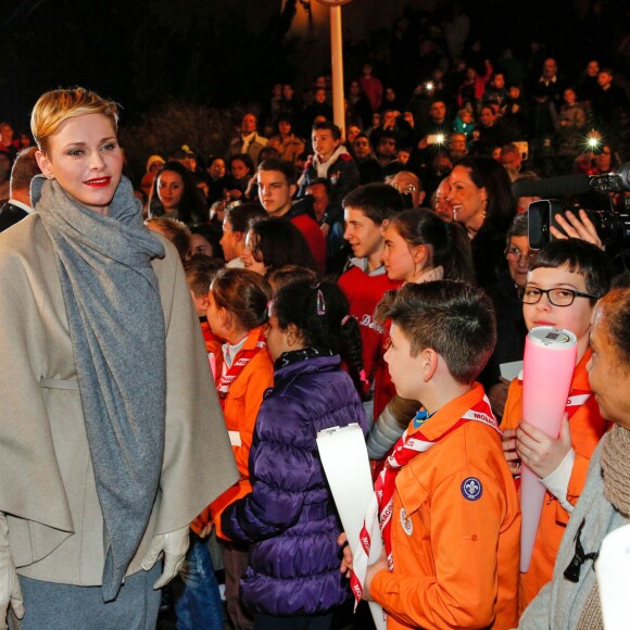 La princesse Charlene de Monaco lors des célébrations de Sainte Dévote le 26 janvier 2016. ont participé à la célébration de la traditionnelle Sainte Dévote à Monaco, le 26 janvier 2016. © Olivier Huitel/Pool restreint Monaco/Bestimage