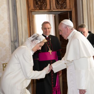 La princesse Charlene de Monaco lors d'une visite au Vatican et d'une audience avec le pape François le 18 janvier 2016. © Gaëtan Luci/Palais Princier/Pool Restreint/ Bestimage