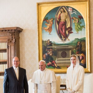 La princesse Charlene de Monaco lors d'une visite au Vatican et d'une audience avec le pape François le 18 janvier 2016. © Gaëtan Luci/Palais Princier/Pool Restreint/ Bestimage