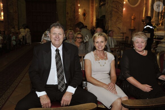 Michael et Lynette Wittstock, les parents de la princesse Charlene de Monaco, lors de la Saint Michel à La Turbie en septembre 2011