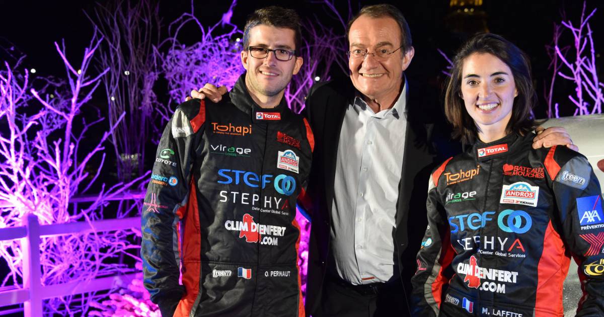 Jean-Pierre Pernaut et son fils Olivier Pernaut au côté de Margot Laffite lors de la ...