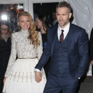 Blake Lively et son mari Ryan Reynolds - Gala de l'amfAR 2016 au Cipriani Wall Street à New York, le 10 février 2016.