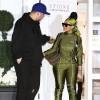 Rob Kardashian et Blac Chyna quitte le centre de dermatologie Epione à Beverly Hills, le 18 février 2016.