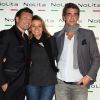 Exclusif - Jacques Sanchez, Xavier de Moulins et son épouse Anaïs Bouton, au restaurant NOLITA à Paris, le 29 mai 2013.