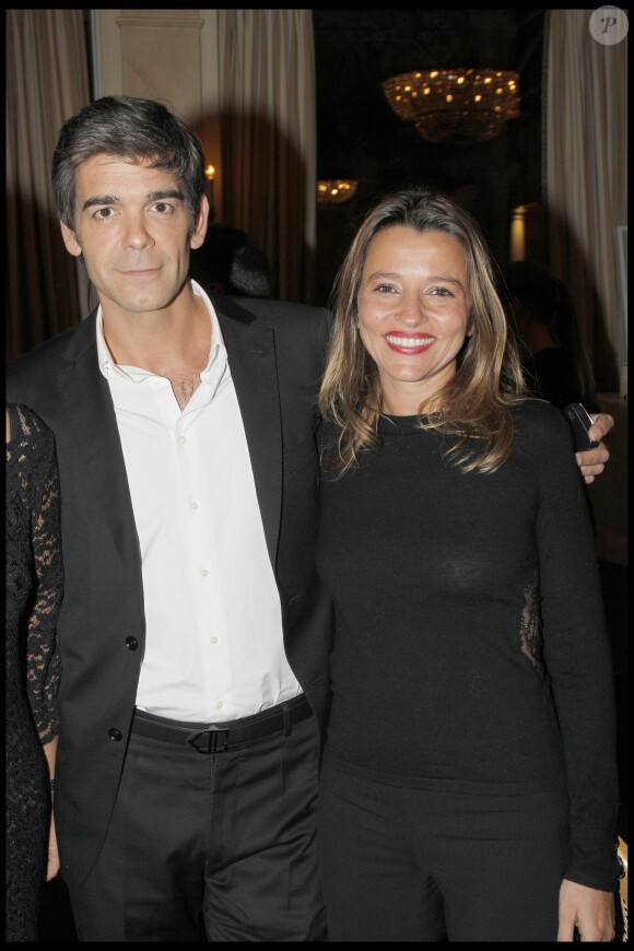 Xavier de Moulins et sa femme Anaïs, à Paris, le 19 mars 2012.
