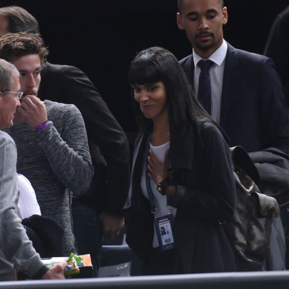 Shy'm lors de l'Open de Bercy pour le match de son amoureux Benoît Paire contre Gilles Simon à Paris le 3 novembre 2015.  © Giancarlo Gorassini / Bestimage