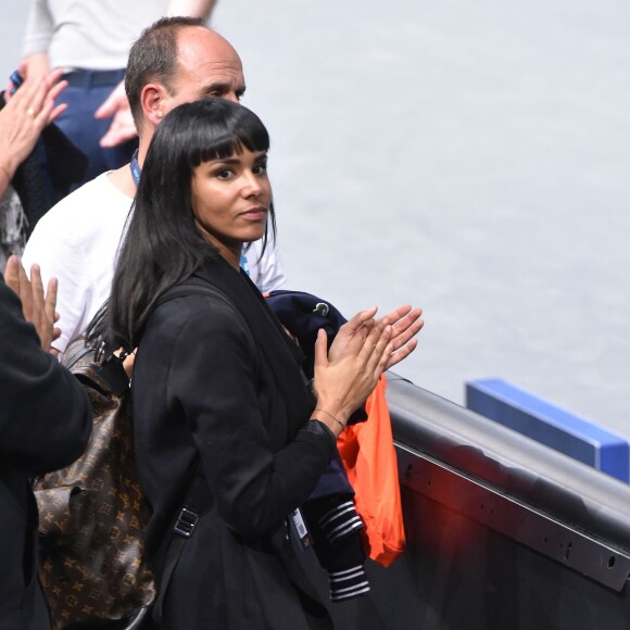 Shy'm lors de l'Open de Bercy pour le match de son amoureux Benoît Paire contre Gilles Simon à Paris le 3 novembre 2015.  © Giancarlo Gorassini / Bestimage