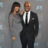 Le chanteur Ne-Yo et sa compagne Crystal Renay, enceinte lors du 21ème gala annuel des "Critics' choice Awards" à Santa Monica le 17 janvier 2016.