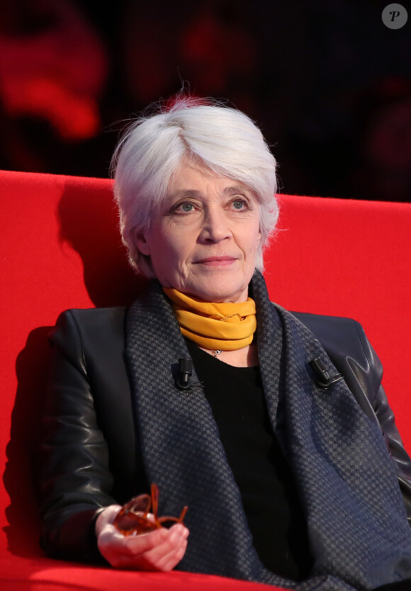Exclusif - Françoise Hardy, lors de l'enregistrement de l'émission Le Divan, le 29 janvier 2016, pour une diffusion le mardi 16 février 2016 à 23h10 sur France 3.
