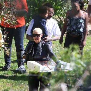 Wiz Khalifa et Amber Rose assistent à la fête d'anniversaire de leur fils Sebastian à Los Angeles. Le 20 février 2016.