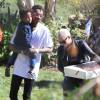 Wiz Khalifa et Amber Rose assistent à la fête d'anniversaire de leur fils Sebastian (3 ans) à Los Angeles. Le 20 février 2016.