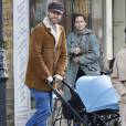 Exclusive - First pictures of singer Howard Donald's newborn son, Bowie Taylan Donald. The Take That star was seen alongside his wife Katie Halil as the couple took baby Bowie out for lunch with them in west London, England, UK on February 22, 2016. Howard appeared relaxed as he doted over his adorable son - who was born last month. Photo by ABACAPRESS.COM23/02/2016 - London