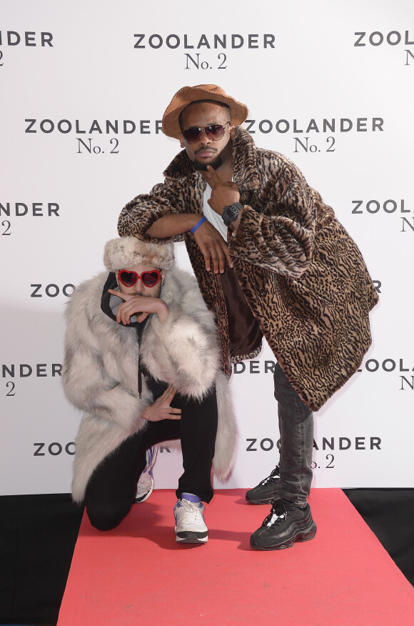Jeremie Dethelot et Hakim Jemili du Woop Gang - Avant-première du film Zoolander 2 à Paris, au Gaumont Marignan le 23 février 2016