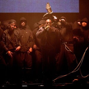 Kanye West - Scène des "BRIT Awards 2015" à Londres, le 25 février 2015.