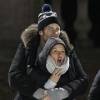 Exclusif - Tom Brady et sa femme Gisele Bundchen sont venus encourager leur fils Benjamin lors d'un match de hockey, ils sont en compagnie de la soeur de Tom Nancy et de son mari Steve Bonelli à Boston le 31 janvier 2016.