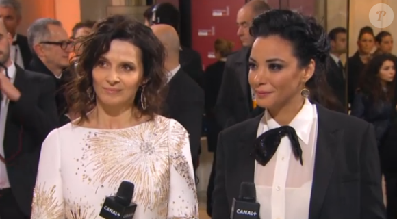 Loubna Abidar et Juliette Binoche aux César 2016
