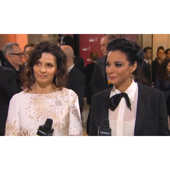 Loubna Abidar et Juliette Binoche aux César 2016