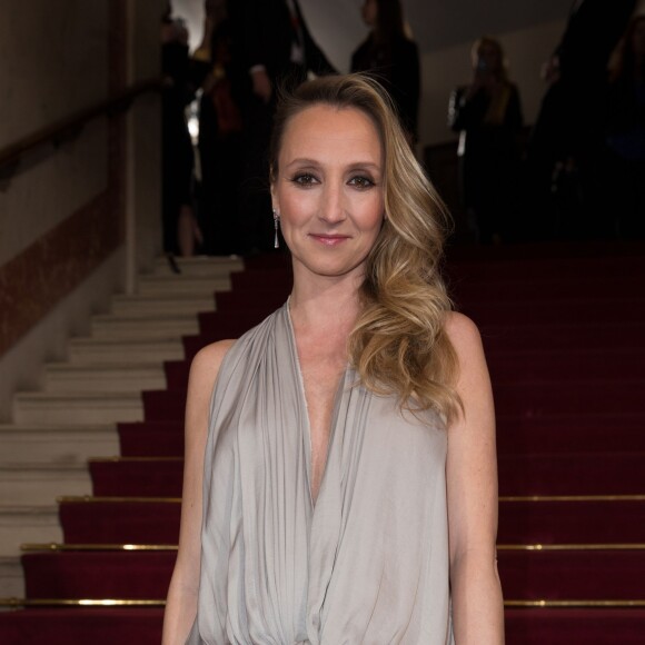 Audrey Lamy (enceinte) - Arrivées des personnalités à la 41e cérémonie des César au théatre du Chatelet à Paris le 26 février 2016. © Olivier Borde / Dominique Jacovides / Bestimage