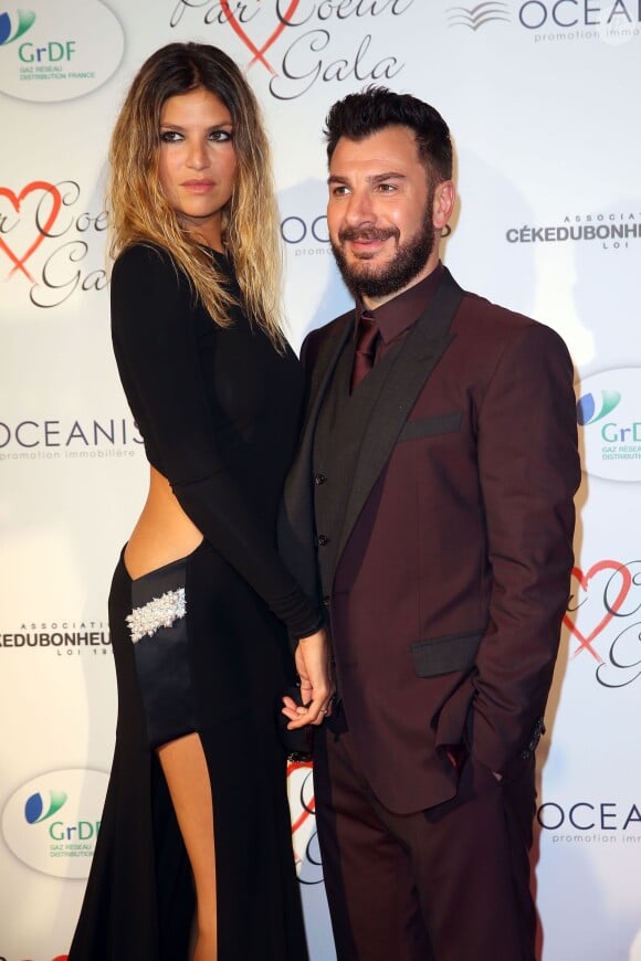 Michaël Youn et sa compagne Isabelle Funaro - Personnalités au gala "Par Coeur" pour les 10 ans de l'association "Cekedubonheur" au pavillon d'Armenonville à Paris. Le 24 septembre 2015.